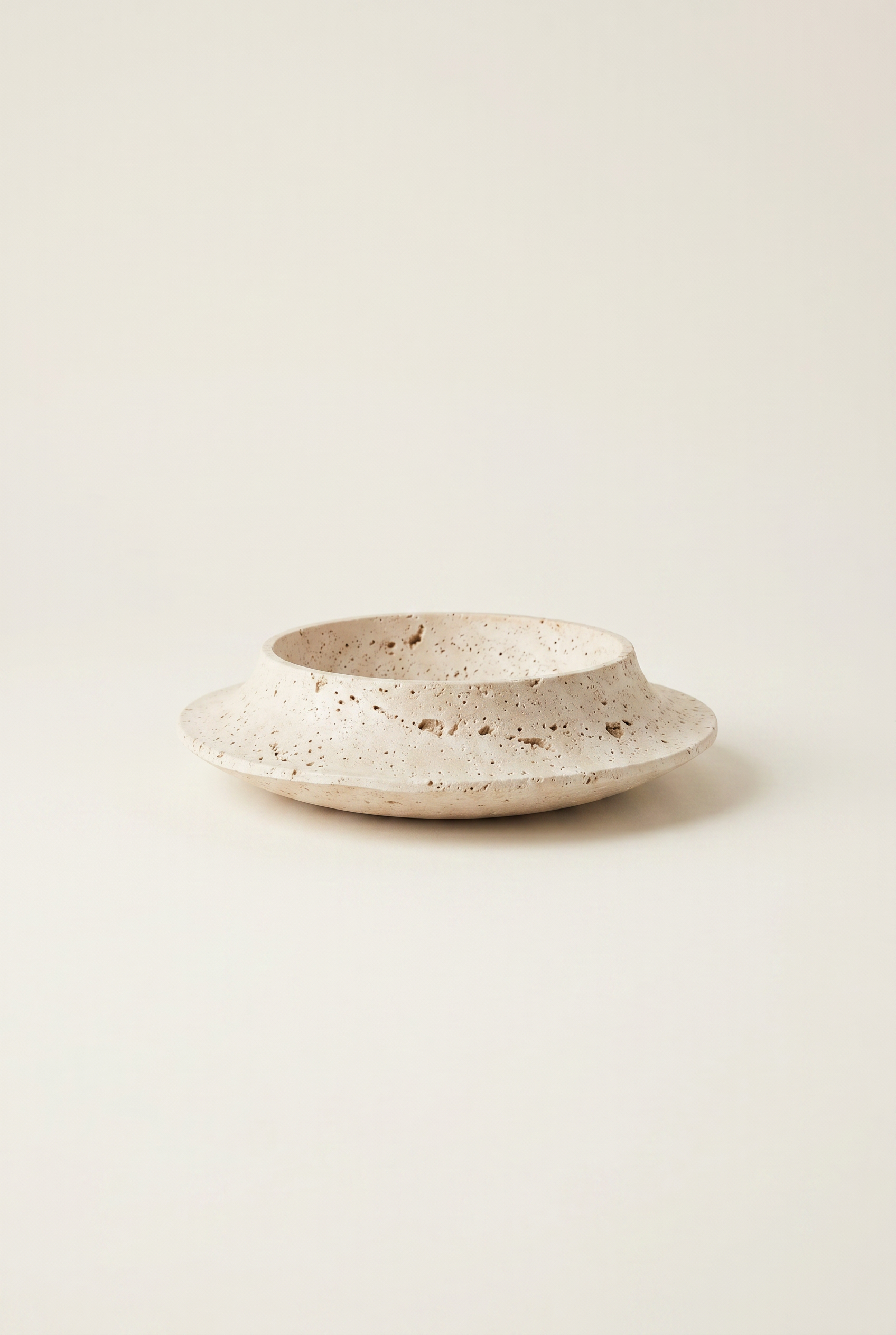 Curved Travertine Bowl