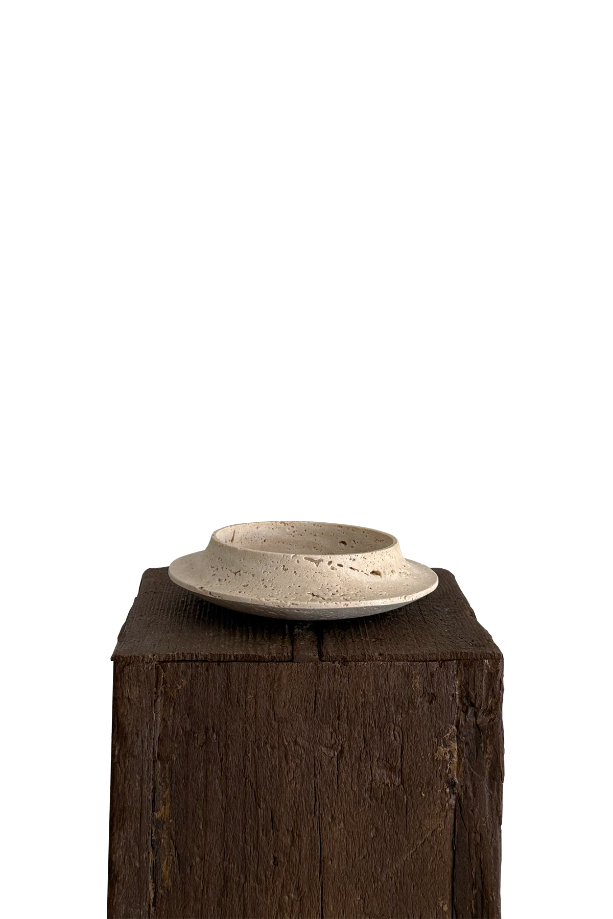 Curved Travertine Bowl