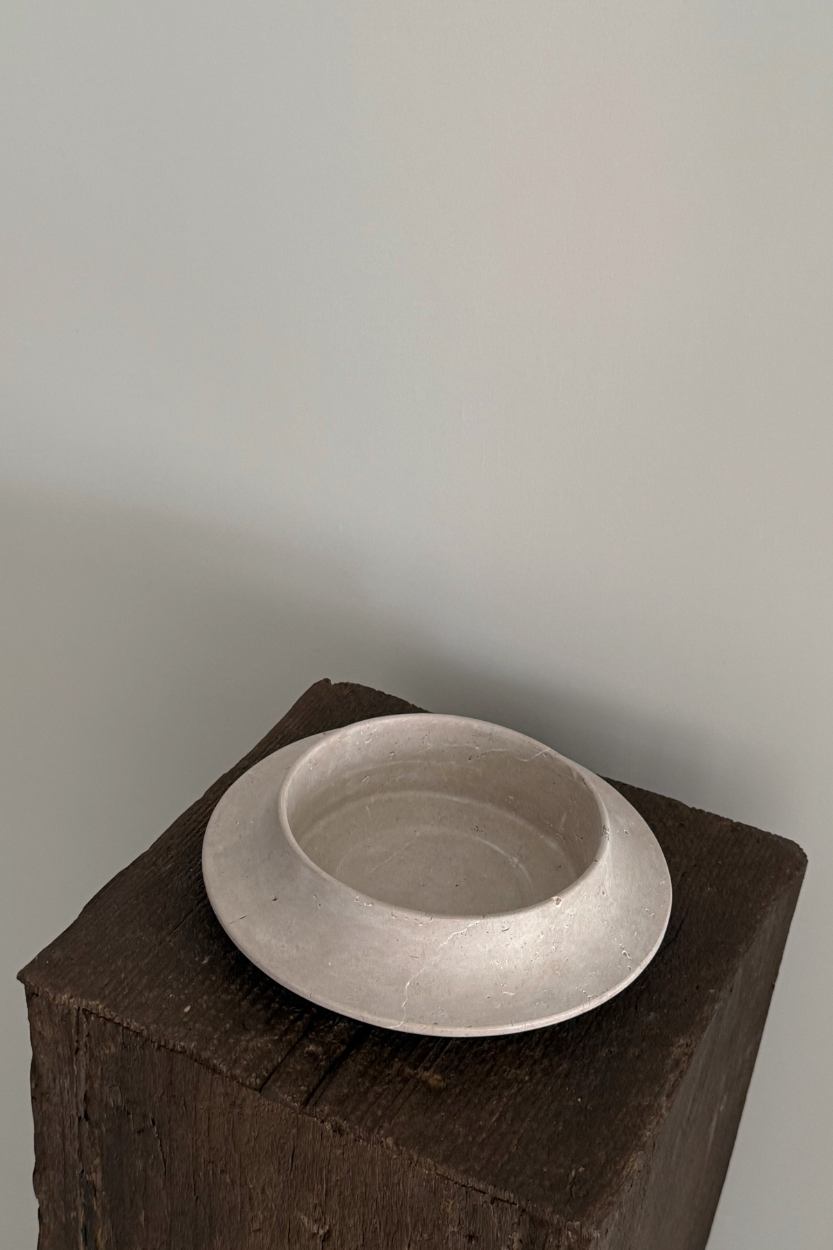 Curved Travertine Bowl