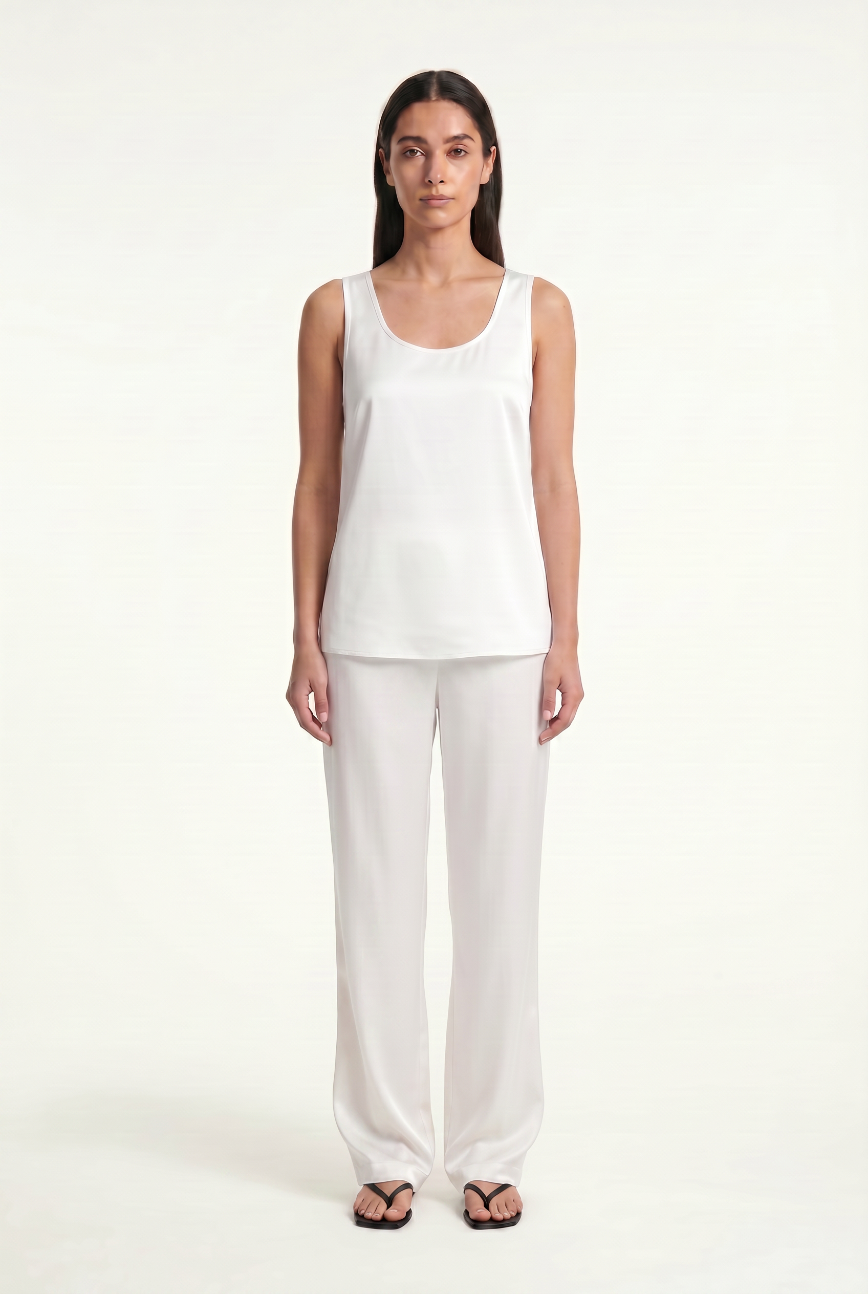 The Satin Straight Pants