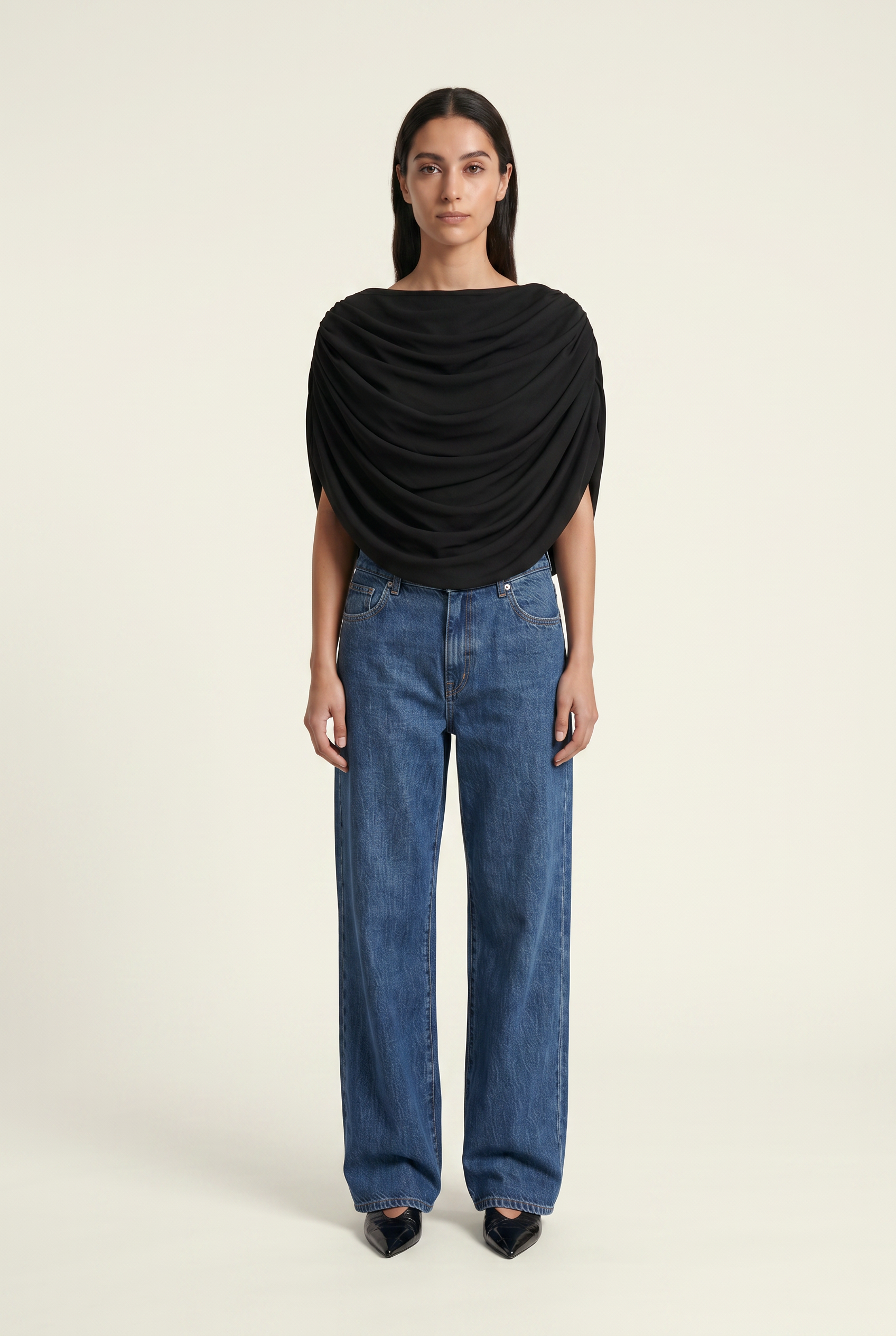 Midnight Drape Cape Top