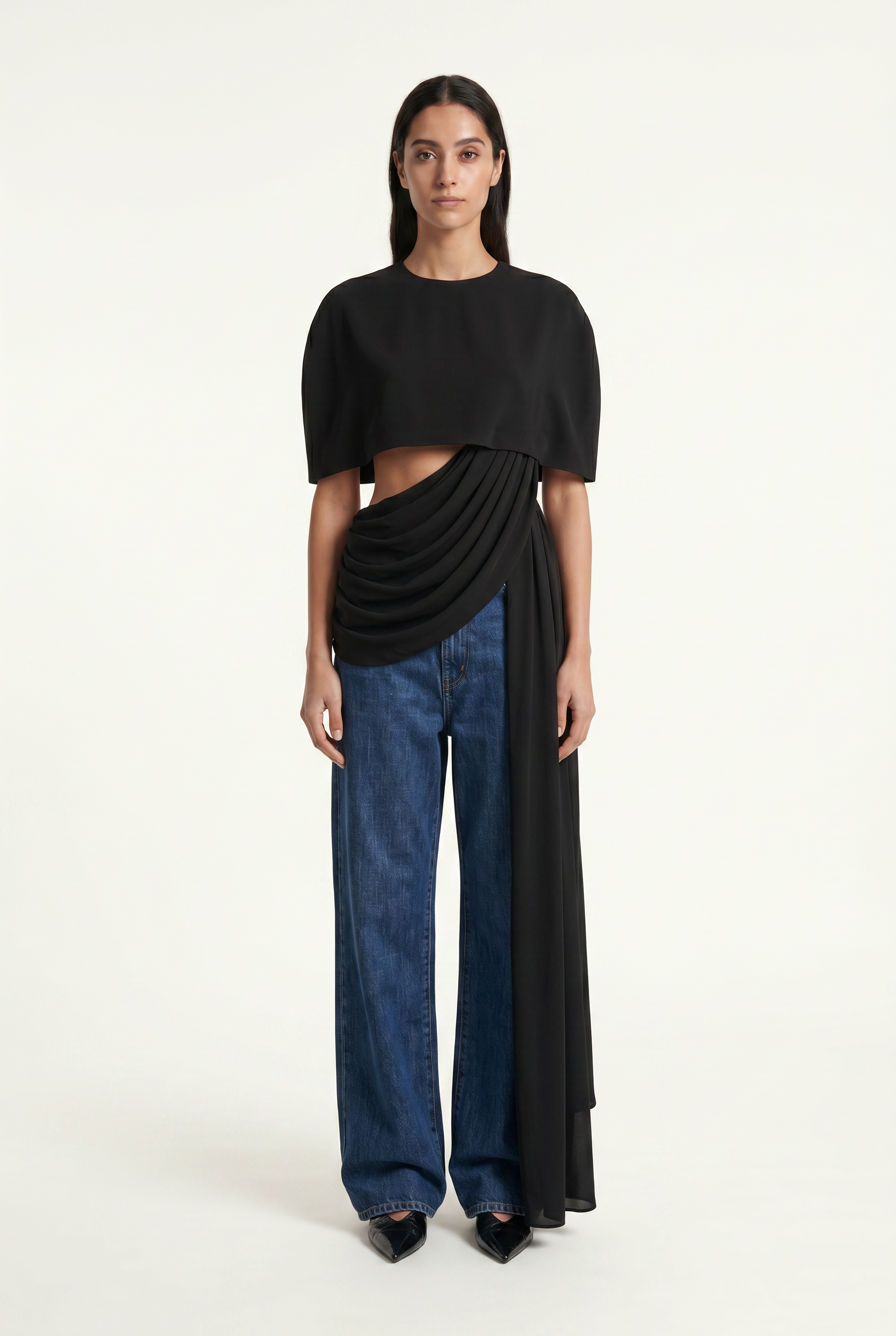 Noir Drape Top