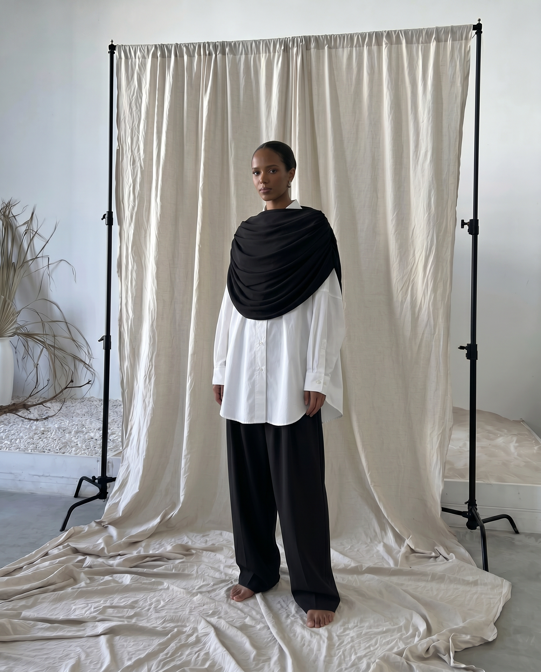 Midnight Drape Cape Top