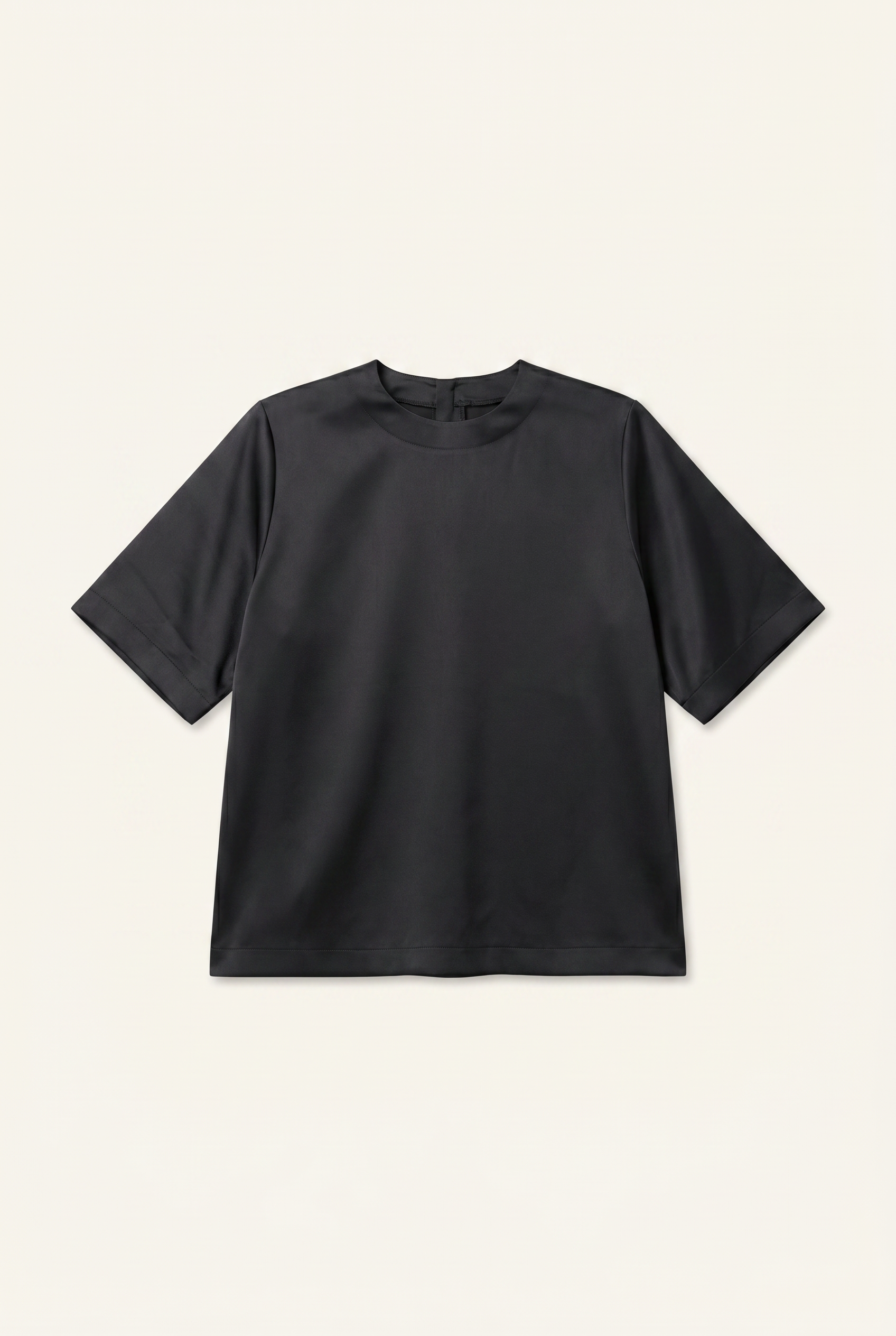 Noir Oversized Satin Tee